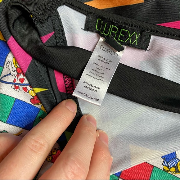 Club exx neon lightning tie crop top - Picture 4 of 9